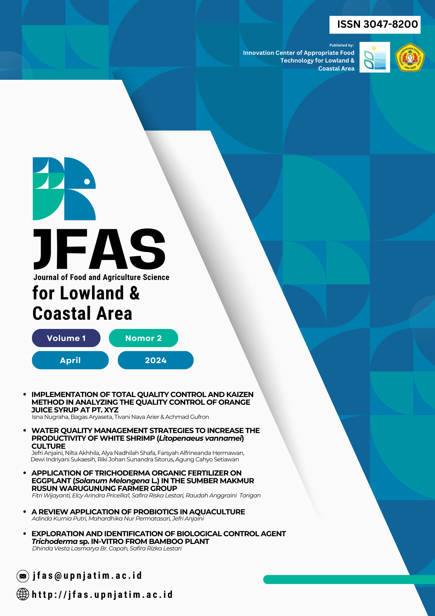 					View Vol. 1 No. 2 (2024): JFAS : Journal of Food and Agricultural Science for Lowland & Coastal Area
				